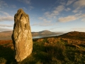 standing stone at  sunrise